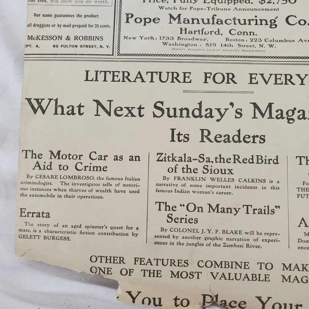 Vincent Svoboda 1906 Magazine Cut Out Mother With Swaddled Baby Ads On Reverse - Picture 13 of 13